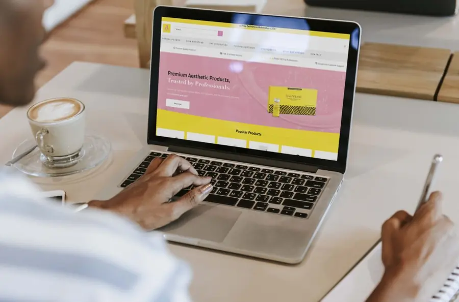 Aesthetics Shop ecommerce website